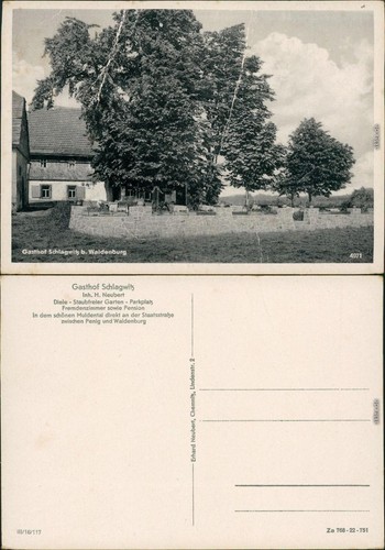 Ansichtskarte waldenburg - ansichtskarte,