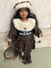 Porzellan/Sammlerpuppe Native American Indianer Puppe