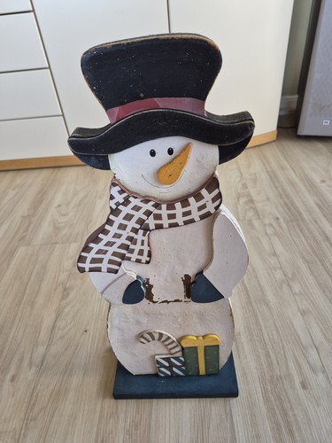 Holzfigur schneemann 58 - "schneemann", ca.
