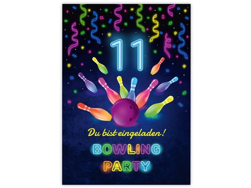 Einladungskarten bowling - einladungskarten, 11