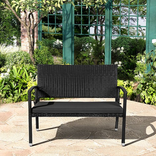 Gartenbank mit polster outdoor - gartenbank,