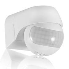 LED Bewegungs Melder Außen Infrarot PIR-Sensor 180° 12m Aufputz Wandmontage IP44