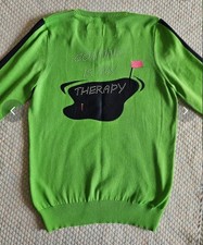 Girls Golf V-Pullover knall grün mit vielen Applikationen und Strass