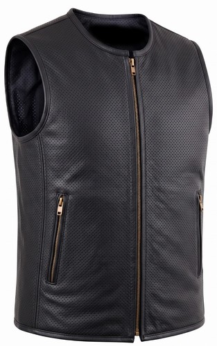 Herren biker lederweste - herren,