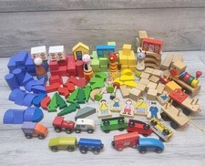 Holzbausteine Fahrzeuge Bau