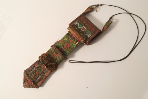 Alter tuareg leder brustbeutel - tuareg,