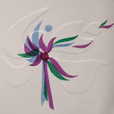 Rainer Herold Neujahrsgrafik Ostdeutsche Kunst signiert Prägedruck Lithografie