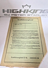 DKW Hobby Oldtimer Papiere Original Modell50 mit Abmeldesch. für Sammler/Liebh.