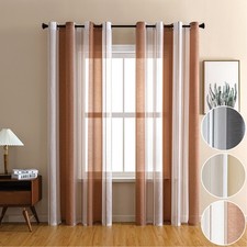 1/2x Gardinen transparent mit