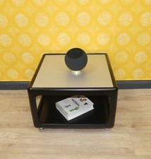 70er Jahre Beistelltisch 60x60 von Peter Ghyczy Horn Collection schwarz/silber 2