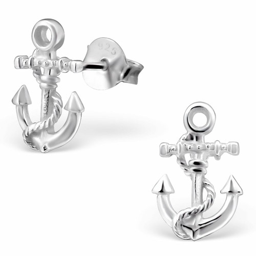 Anker ohrringe 925 silber - anker,