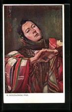 Künstler-AK polnische Frau in