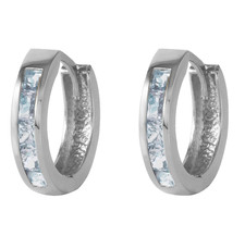 Solid 10k Weiss Gold Huggie