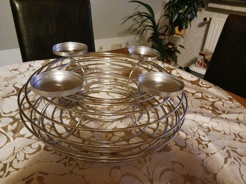 Adventkranz aus edelstahl - aus, edelstahl,