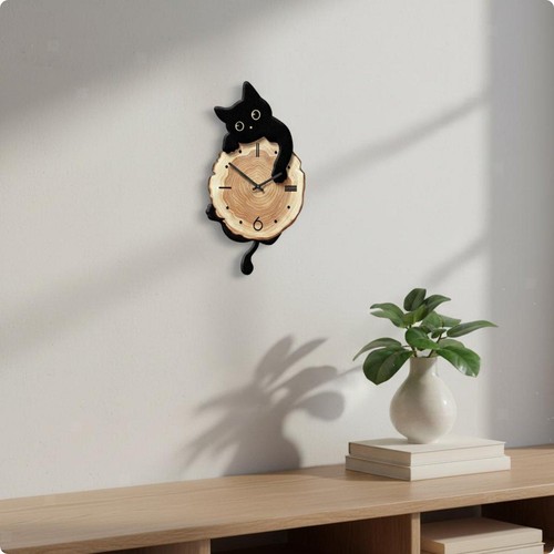Katzen wanduhr lautlos - katzen,