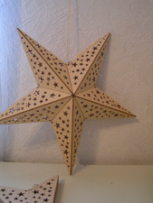 Stern = mit Sterne  / Holz =  für Bastler ~~  Deko