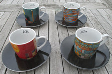 4 Espressotassen mit Künstlermotiven im Set - Paul Klee - Ars Mundi - Porzellan