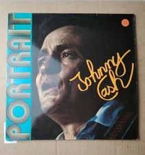 JOHNNY CASH signed Autogramm signiert auf "Portrait" Vinyl Schallplatte 2 LP !!!