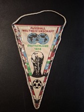 Fußball Weltmeisterschaft 1974 Deutschland Wimpel in Folie, ca. 12*18 cm