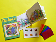 5 original DDR Ostereierfarben Ostern Eierfarben Bastelbogen Lebensmittelfarbe