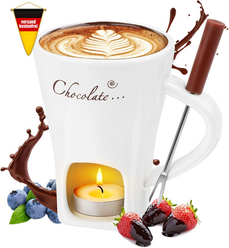 Schokoladenfondue set keramik - set,