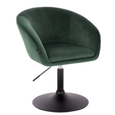 B-Ware SVITA JAMAIKA Loungestuhl Cocktail Sessel Samt-Optik Tellerfuß Dunkelgrün