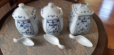 3  Porzellan Vintage Style Gewürdosen Gewürzbecher Gewürzgläser Mehl Zucker Salz