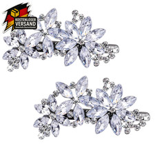 Strass Haarspange Silber