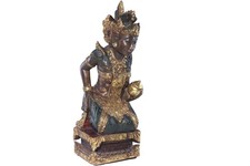 36 cm Tempeltänzerin alte Holzfigur Skulptur Bali Indonesien Garuda Opfergefäß