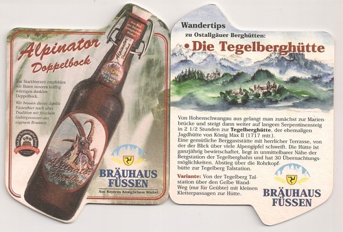 Bräuhaus füssen bierdeckel - -,