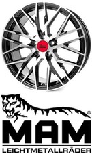 4x MAM RS4 8,5x19 5/112,0 ET45 Black Front Polish