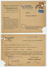 107284 - Postkarte Walter Kahlweit - Düsseldorf 24.1.1949 - Leergut