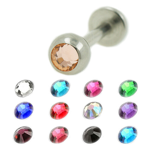 2mm labret facettierter - 1,2mm, m