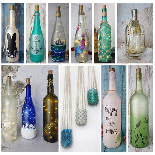 Deko leuchte led glas - deko, flasche