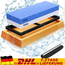 Schleifstein Set für Messer Abziehstein Wetzstein 1000/6000 Messerschärfer Profi