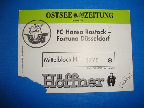 Ticket hansa rostock - ticket, fc