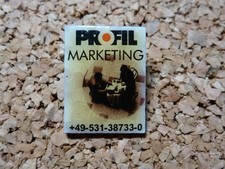  Pin Button Profil Marketing Wappen Logo Anstecker aus Pinsammlung Konvolut