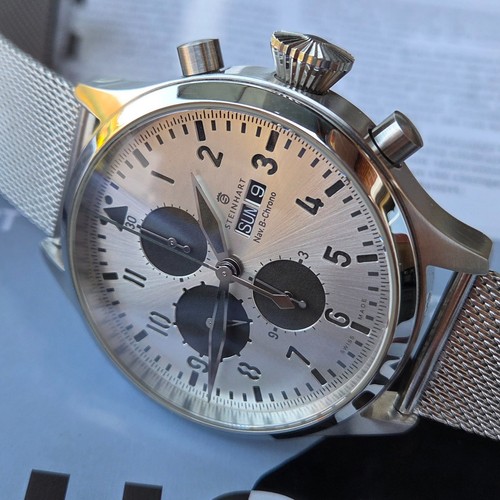 Steinhart nav chrono silver - nav.b-chrono,
