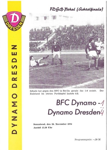 Pokal dynamo dresden - dresden-, bfc