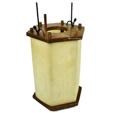 Laterne aus Holz und Rohhaut - Mittelalter Kerzenhalter antik nostalgisch LARP