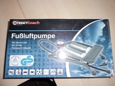 Streetcoach Doppelzylinder-Fußluftpumpe Auto / Fahrrad 10 Bar mit Adapter