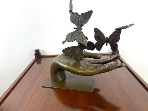 Bronze skulptur hand - skulptur,