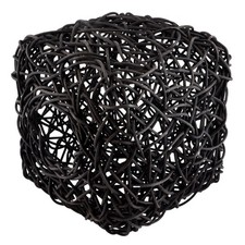 Lampenschirm Holzgeflecht schwarz Hängelampe Rattankorb Wohndekoration