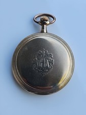 Antike Savonette Junghans Doppeldeckel Gold Filled Taschenuhr Pocket Watch 2-22