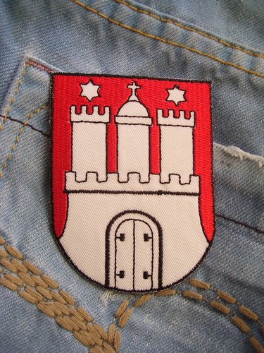 Aufnäher hamburg hansestadt - aufnäher,