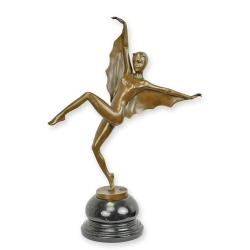 Bronzefigur fledermausmädchen - bronzefigur,
