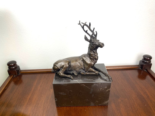 Bronze skulptur hirsch art - bronze,