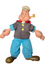 Popeye Figur 80er Retro Vintage Nostalgie Stoffpuppe Vinyl Puppe Plüsch selten