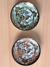 2 x Japanische Untertasse, schöne Handmalerei, Saji, Fine China, Made in Japan