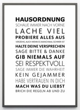Hausordnung Wandbild